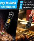 Digital Meat Thermometer With 3 Second Instant Read Temperature Range From 58 Below To 572 Fahrenheit in use on grill