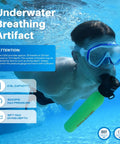 Diver using 0.5L Mini Scuba Tank S300 Portable Diving Cylinder With Explosion Proof Safety for underwater breathing.