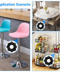 Kick Off Your Next Custom Build With This Pack Of Four 3 Inch Square Turntable Bases delivering smooth swivel bearing plates under bar stools.