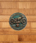 Sick Motorcycle Garage Metal Sign Round Industrial Plaque For Workshop Wall Decor Grease Resistant Biker Boss Gift Heavy Duty Tin Art For Chill Ridin Crews To Deck Out The Man Cave Or Shop In Dope Style.