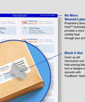 No Fuss Printable Shipping Labels With Buttery Smooth Sure Feed Tech And True Block Coverage That Wipes Out Old Markings For Laser Printers 3X4 Inch White Mailing Sheets Pack 150 Count on printed package.