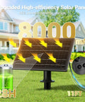High-efficiency solar panel for 200 Foot Solar String Lights Outdoor Waterproof With Remote Control, showing energy storage.