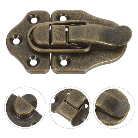 Six Piece Heavy Duty Toggle Hasp Latch Replacement For Chest And Tool Box, Cold Rolled Steel Cabinet Door Locks That Are Totally Awesome For Secure Storage Solutions, bronze finish