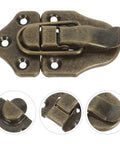Top Shelf 6 Piece Bronze Toolbox Toggle Latches With Catch And Hasp Hardware For Wood Boxes Cabinets And Tool Cases close-up view