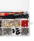 332Pcs Screw Assortment Kit For PC Build And Case Maintenance, iron nickel plated screws and accessories in storage box