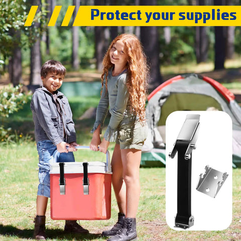 Children carrying cooler with 2 Pack Heavy Duty 9.5 Inch Rubber Hood Latches With Brackets And Stainless Steel Keepers