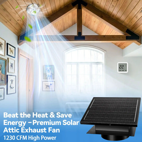 25 Watt Solar Roof Vent Fan With 8 Inch Removable Cover For Quick Attic Exhaust And Smooth Home Cooling Sun Driven Brushless Motor Blows Right Through Stuffy Air Like A Champ Nice Pick To Keep Your Workspace Chill