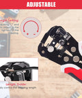 Demonstration of self adjusting wire strippers 3 in 1 stripper cutter crimp tool for 10 to 24 AWG adjusting settings