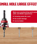 Heavy Duty 7 Piece Countersink Drill Bit Set With Adjustable Depth Stop Collar And Precision Bearings drilling into wood.