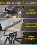 Image highlighting benefits of 16 Piece Metal Punch And Chisel Set For Wood And Auto Projects with sharp precision edges