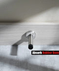 Thick 304 Stainless Steel Door Stopper With 1mm Cushioning Bumper No Slam Wall Protector Brushed Finish 3.54 Inch Length installed