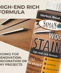 Water Based Wood Stain For Furniture Cabinets And Trim In Antique Walnut Finish Odorless Low VOC Safe For People And Pets Ideal For Hardwood Floors Showcases Rich Color And Easy Smooth Application 12 Oz.