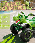 24V Dinosaur Ride On ATV For Kids Aged 4 To 8 That Is Totally Rad With Dual 200W Motors, dinosaur-themed design outdoors