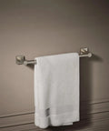 Parallel 18 Inch Towel Bar in Vibrant Brushed Nickel Finish for a Cool Modern Bathroom Vibe Durable Stainless Steel Wall Mounted Towel Holder with Clean Lines and Everyday Convenience