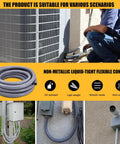 Ultra Heavy Duty Non Metallic Flexible Pvc Liquid Tight Electrical Conduit 1-1/2 Inch Diameter 25 Foot Length shown installed outside equipment.