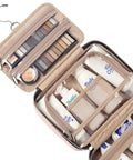 Open Travel Toiletry Bag For Women, Hanging Organizer For Travel Size Shampoos, Conditioners And Makeup Brushes