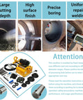 HayWHNKN portable precision boring machine, 110V, bore 55–260 mm, 150 cm bar, Amazon.