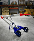 Powered Hand Truck Lift System With Hook, 309 Lb Lift Capacity in a warehouse setting