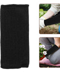 Anti Cut Black Arm Sleeves With Elastic Bands, two pack for protecting forearms during landscaping activities, made from durable materials.