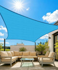 Rectangular Sun Shade Sail 4x4 Ft Heavy Duty Commercial Grade 185GSM HDPE UV Resistant Shade Cloth over patio