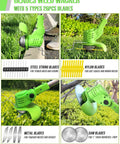 Cordless 21V Weed Wacker With Dual Batteries And Charger 3 In 1 Metal Blade Trimmer Edger And Brush Cutter Powerful 650W Electric Yard Tool