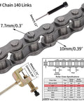 Heavy Duty Alloy Steel Chain Kit With 140 Links Adjustable Tensioner And Chain Breaker For Coleman CT100U CC100X Baja DB30
