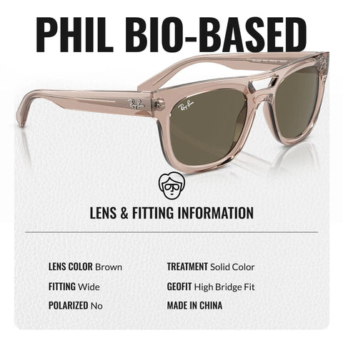 Bio Based Square Sunglasses For Men And Women Non Polarized Brown Lens Includes Official Eyewear Kit Ideal For Formal