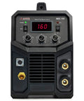 Front view of All In One 160 Amp MIG TIG Stick Flux Core Arc Welder With Spool Gun DC Inverter Aluminum Ready Beast Mode Multi Function Welder.