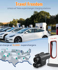 Knockout 2025 Nacs To Ccs1 Evolution Adapter near Tesla superchargers for swift EV charging across the USA.