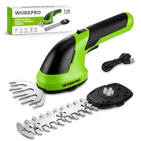 Cordless Grass Shear And Shrubbery Trimmer Two In One Handheld Electric Tool with 7.2V Rechargeable Battery and Type C Cable