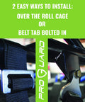 Installation methods for Green 4 Point Harness With 2 Inch Straps For UTV Off Road Universal Fit 2 Pack Heavy Duty Safety Belt System