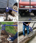 60 Inch Utility High Lift Ratchet Jack Lifting Trucks and Logs, Heavy Duty 7000 Lbs Capacity, Blue Design for Off Road Work