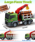 Toddler Flatbed Truck Set With Farm Truck Friction Powered Vehicles With Lights And Sounds toy truck set carrying logs