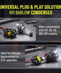 Tough As Nails 9005 And 9006 Headlight Connectors 2 Pack Female Adapter Wiring Harness showcasing plug and play H11 socket compatibility.