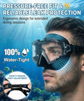 All-In-One Snorkel Mask Set With Dry Snorkel And 180 Degree Panoramic View, Anti-Fog And Anti-Leak Tech, Built For Adults