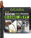 25 Feet SOOW Portable Power Cable 10 By 4 Gauge 4 Conductor 600V Heavy Duty Electrical Wire package with outdoor application images