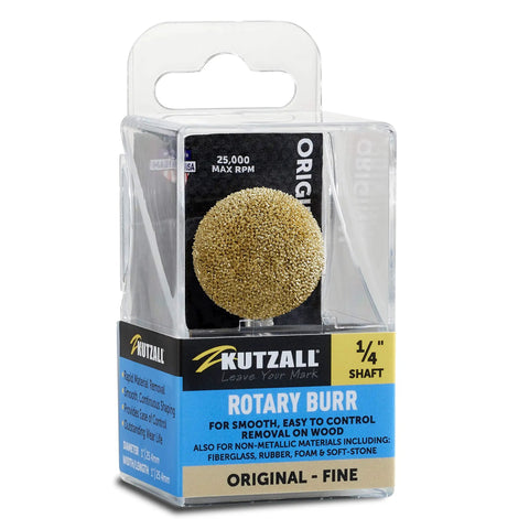 Sphere Rotary Burr For Wood Carving One Quarter Inch Shaft Pro Grade Fast Material Removal Smooth Control For Bosch DeWalt Milwaukee Tools Abrasive Tungsten Carbide Coating One Inch Head Diameter S-1G