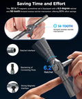 Close-up of 6.2-degree ratchet in 32 In 1 Magnetic Ratchet Screwdriver Set With Removable T Handle, showing ergonomic design