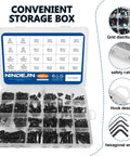 580 Piece Metric Screw Kit Pro Grade With M2 M3 M4 M5 Button Head Screws Bolts Nuts And Washers In 12 9 Carbon Steel storage box
