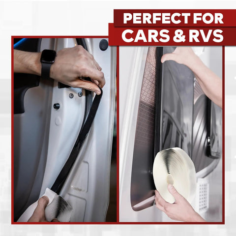 Applying Butyl Tape Sealant For RV And Boat Repair Three Quarters Inch By Forty Five Feet One Eighth Inch Thick EPDM Rubber