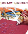 Fabric Fusion Glue 4 Ounce Permanent And Washable No Sew Fabric Glue For Clothing Denim Cotton Polyester And Flannel Dries Flexible