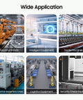 Collage of industrial applications for Beefy 250W 110V 60Hz Single Phase Gear Motor With Variable Speed Control 5K Gear Reduction.