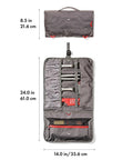 Outdoor Camp Kitchen Tool Roll Organizer For Travel And Camping, Durable Ripstop Storage Bag open with visible utensil pockets