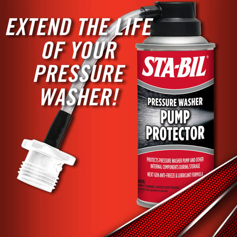 Pump Protector For Pressure Washer Storage With Next Gen Anti Freeze And Lubricant Formula 4 Oz can with attachment