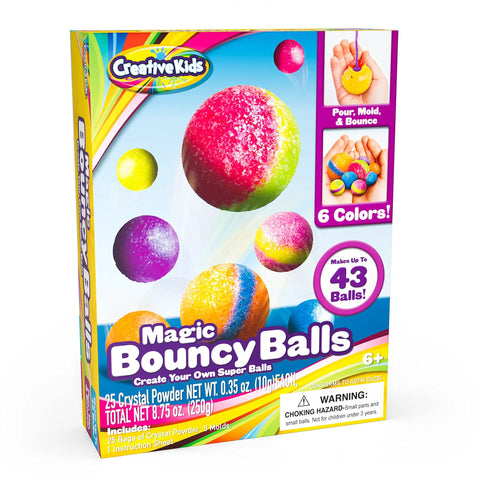 DIY Magic Bouncy Ball Kit For Kids STEM Science Toys Set with multicolor balls and packaging details