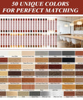 100 Pcs Wood Filler Sticks With 50 Colors For DIY Quick Scratch Repair On Wood Furniture Floors Cabinets Tables And Doors