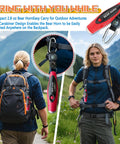 Bear Deterrent 120dB Air Horn With Compass And Thermometer For Hiking And Camping Safety Self Defense Tool on backpacks