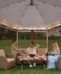 16x16 Pop Up Gazebo Hexagon Canopy Tent With Mosquito Netting Adjustable Height 256 Sq Ft Of Shade for parties, people relaxing.