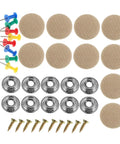 10 Piece Car Roof Repair Kit With Snap Rivets And Upholstery Glue for headliner repair, includes rivets, fabric pieces, push pins, screws.