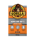 Front of Gorilla permanent adhesive dots pack, 150 crystal clear dots, photo safe, instant hold, for various crafting.